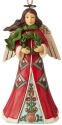 Jim Shore 6006681 Red and Green Angel Hanging Ornament