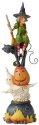 Jim Shore 6006698 Stacked Ghost and Pumpkin Figurine