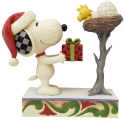 Peanuts by Jim Shore 6006938 Snoopy with Gift for Woodstock Figurine