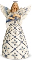 Jim Shore 6007125 Blue Roses Angel Figurine