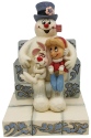 Jim Shore Frosty 6007343 Frosty Sitting on Ice Figurine