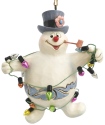 Jim Shore Frosty 6007346 Frosty Wrapped In Lights Ornament