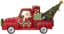Jim Shore 6007443N Santa In Red Truck Figurine