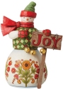 Jim Shore 6007447N Snowman With Sign Figurine
