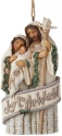 Jim Shore 6007932 Woodland Holy Family Ornament