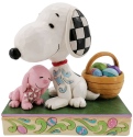 Jim Shore Peanuts 6007938 Snoopy with Easter Basket Figurine