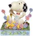 Jim Shore Peanuts 6007965 Snoopy in flowers Figurine