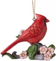 Jim Shore 6008123i Cardinal On Branch Ornament