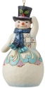 Jim Shore 6008130 Snowman with Top Hat Ornament