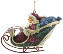 Jim Shore 6008766 Santa In Sleigh Ornament