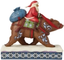 Jim Shore 6008875i Santa Riding A Bear Figurine
