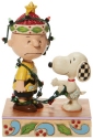 Jim Shore 6008954 Charlie Brown Tangled In Lights Figurine