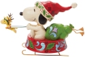 Jim Shore Peanuts 6008956 Santa Snoopy in Dog Bowl Figurine