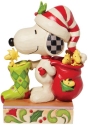 Jim Shore Peanuts 6008957 Snoopy and Stocking Figurine