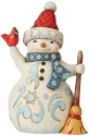 Jim Shore 6009005 Snowman Holding Car Figurine