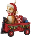 Jim Shore 6009131N Dog In Wagon Ornament