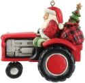 Jim Shore 6009132N Santa Driving Tractor Ornament