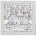 Jim Shore 6009338 Grey Laying Cat Plaque