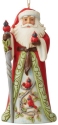 Jim Shore 6009459 Santa with Cardinal Ornament