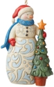 Jim Shore 6009468 Snowman with Tree Ornament