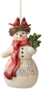 Jim Shore 6009469 Snowman with Cardinal Ornament