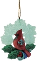 Jim Shore 6009490 Wonderland Cardinal Snowflake Ornament