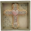 Jim Shore 6009559N Cross With Heart Plaque