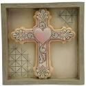 Jim Shore 6009559 Cross With Heart Plaque