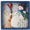 Jim Shore 6009565 Snowman Plaque