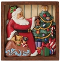 Jim Shore 6009567 Santa Decorating Plaque