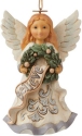 Jim Shore 6009587i White Woodland Believe Angel Ornament