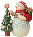 Jim Shore 6009590 Snowman with Candy Figurine