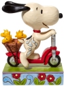 Jim Shore Peanuts 6010122 Snoopy On Scooter Figurine