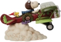 Peanuts by Jim Shore 6010324 Flying Ace and Woodstock In Plane Figurine