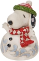 Jim Shore Peanuts 6010326 Snoopy Snowman Mini Figurine