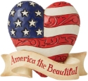 Jim Shore 6010559 Patriotic Heart Mini Figurine