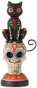 Jim Shore 6010670 Day Of The Dead Cat On Skull Figurine