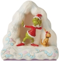 Jim Shore 6010780 Grinch and Max Listening In Snow Figurine