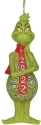 Jim Shore Dr Seuss 6010783 Grinch Dated 2022 Ornament