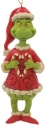 Jim Shore 6010785 Grinch Holding Candy Cane Ornament