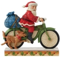 Jim Shore 6010818 Santa Riding Bicycle Figurine