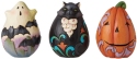 Jim Shore 6010840 Set of 3 Halloween Eggs Mini Figurines