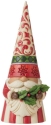 Jim Shore 6011155N Tall Christmas Gnome With Holly Figurine