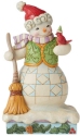 Jim Shore 6011161 Snowman with Cardinal Figurine