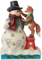 Jim Shore 6011162 Snowman with Fox Figurine