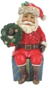 Jim Shore 6011487 Mini Santa Sitting On Gifts Figurine