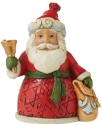 Jim Shore 6011488 Mini Santa With Bell and Bag Figurine