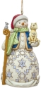 Jim Shore 6011498 Snowman With Cat Ornament