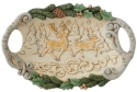 Jim Shore 6011621 White Woodland Deer Scene Tray