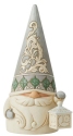 Jim Shore 6011625N White Woodland Gnome With Lantern Figurine